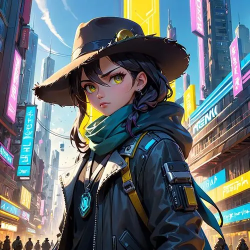 cyberpunk,shibuya,transistor,city ​​portrait,cityscape,nico,Anime,Anime,Cartoon