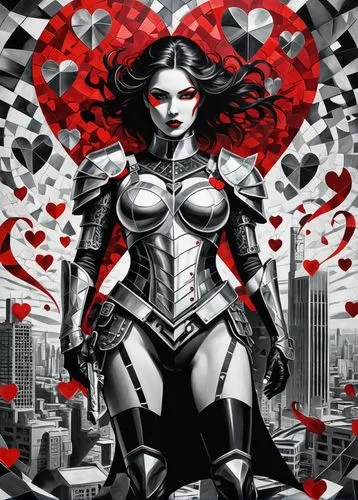 lilandra,scarlet witch,baroness,romanoff,barda,madelyne,domino,maximoff,wildstorm,bloodrayne,background ivy,illyria,villainess,blackfire,siryn,head woman,elektra,queen of hearts,deodato,batwoman,Art,Artistic Painting,Artistic Painting 45