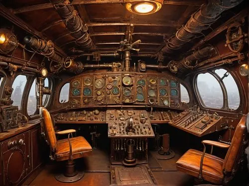 the interior of the cockpit,engine room,portuguese galley,compartment,the interior of the,the vehicle interior,cockpit,spaceship interior,rail car,train car,pilothouse,railway carriage,shipboard,aboard,gundeck,empty interior,wardroom,merchantman,railcar,galleon,Conceptual Art,Oil color,Oil Color 18