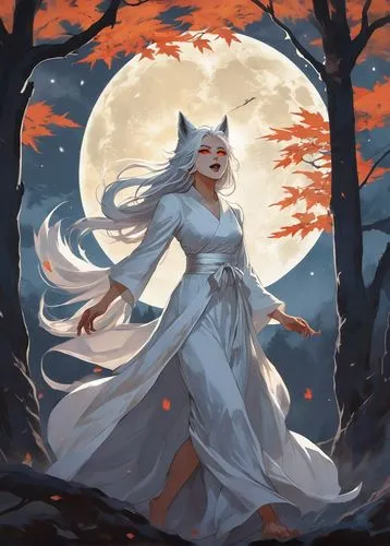 howling wolf,kitsune,howl,full moon,full moon day,moonlit,halloween illustration,halloween background,moonlit night,gray wolf,blood moon,moonflower,moonrise,red riding hood,werewolf,constellation wolf,wolf,lunar,moonlight,vampire lady,Illustration,Japanese style,Japanese Style 06