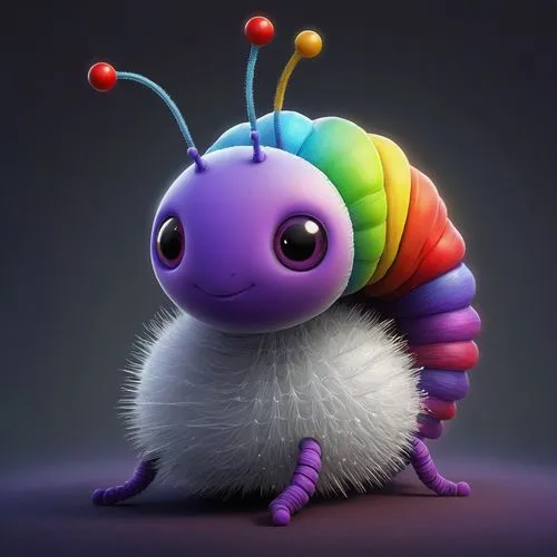 rainbow rabbit,bumiputera,rainbo,cute cartoon character,buzzie,garybug,Illustration,Realistic Fantasy,Realistic Fantasy 17