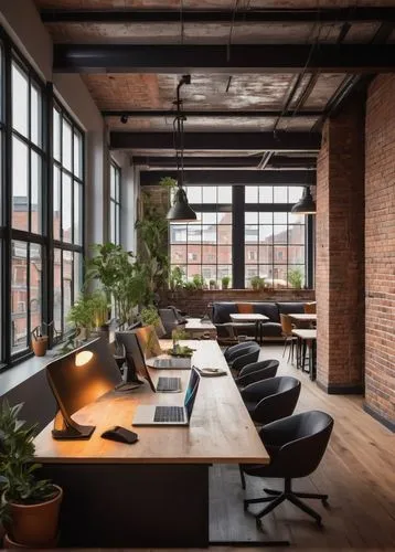 loft,modern office,lofts,offices,creative office,working space,workspaces,steelcase,officine,redbrick,bureaux,conference room,furnished office,coworking,daylighting,office,modern decor,meeting room,resourcehouse,desks,Illustration,Retro,Retro 20