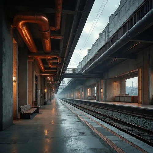 trainshed,train platform,lubitel 2,railroad station,train station,railtrack,the train station,abandoned train station,train depot,postprocessing,trainset,train station passage,railways,railway platform,spoor,metro station,sweeping viaduct,rail way,trackage,railyard,Photography,General,Realistic