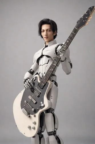 clone jesionolistny,electric guitar,action figure,r2d2,soft robot,actionfigure,minibot,stormtrooper,bot,tekwan,ibanez,guitar player,rc model,solo,plastic model,racketlon,droid,guitar solo,robot,e bass,Photography,Realistic