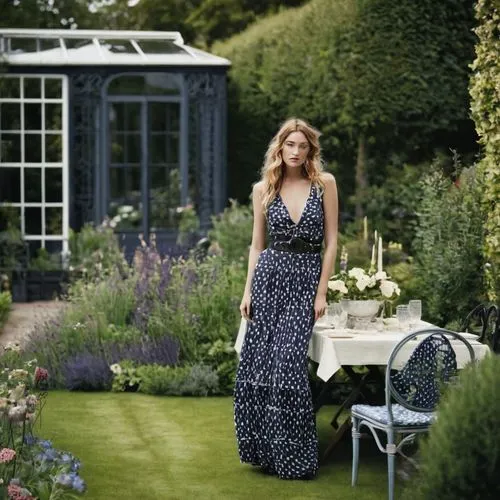 long dress,girl in the garden,in the garden,a floor-length dress,garden party,instyle,girl in a long dress,margairaz,garden silhouettes,garden fairy,elegant,elle,benoist,gardener,greenhouse,eugenie,gardening,girl in a long dress from the back,paltrow,floral dress