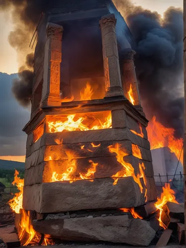 burning of waste,pillar of fire,the conflagration,burning man,the eternal flame,fire screen,christopher columbus's ashes,sweden fire,fallen heroes of north macedonia,brazier,fire tower,conflagration,charcoal kiln,fireplaces,protected monument,monument protection,fire-extinguishing system,firepit,bonfire,fire pit,Photography,General,Realistic