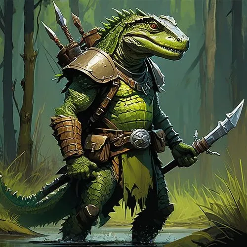 saurian,crocodile woman,aligator,kobold,gator,crocodile,alligator,muggar crocodile,missisipi aligator,marsh crocodile,little crocodile,patrol,swamp football,green dragon,iguana,river monitor,rex,croc,scaled reptile,little alligator,Conceptual Art,Sci-Fi,Sci-Fi 01