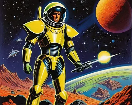 A space knight. Retro sci-fi.,dreadstar,robonaut,zentraedi,zentradi,nova,farragher,spaceguard,spacesuit,dematteis,emperor of space,yellowjacket,robotech,cyrax,timecop,chiuri,goldtron,micronauts,steran