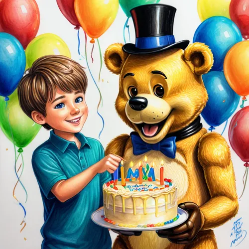 children's birthday,happy birthday balloons,birthday party,kids party,happy birthday banner,birthdays,scandia bear,birthday greeting,birthday card,kids illustration,children's day,birthday,second birthday,birthday wishes,birthday balloon,left hand bear,teddy bear crying,great bear,first birthday,bear,Conceptual Art,Daily,Daily 17