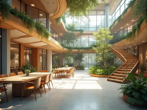 atriums,3d rendering,streamwood,wintergarden,atrium,renderings,lofts,modern office,school design,render,skyways,penthouses,masdar,interior modern design,an apartment,daylighting,3d rendered,houseplants,revit,sky space concept,Photography,General,Realistic