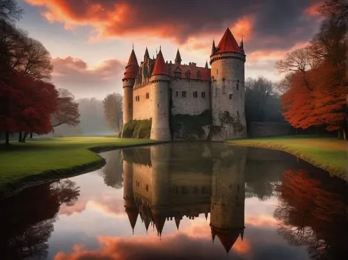 fairytale castle,fairy tale castle,moated castle,fairy tale castle sigmaringen,medieval castle,fairytale,fairy tale,moat,gold castle,netherland,chateau,castle,dracula castle,castel,castlelike,castles,a fairy tale,chateaux,templar castle,knight's castle,Art,Artistic Painting,Artistic Painting 27