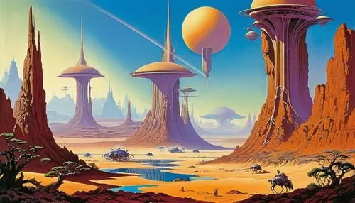 barsoom,futuristic landscape,alien planet,alien world,homeworlds,farpoint,Conceptual Art,Sci-Fi,Sci-Fi 19