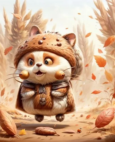 tanuki,autumn background,fall animals,autumn theme,autumn camper,autumn cupcake