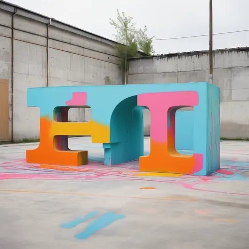 Transform plain concrete into vibrant graffiti letters,letter e,wooden letters,decorative letters,scrabble letters,letter blocks,typography,alphabet letters,wood type,athens art school,alphabet letter