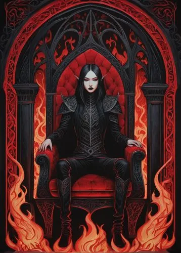 throne,the throne,thrones,fire siren,gothic portrait,pillar of fire,devil,kneel,fire screen,fire ring,crow queen,pagan,hall of the fallen,inferno,katniss,evil woman,fire devil,bran,frame illustration,fire angel,Illustration,Japanese style,Japanese Style 15