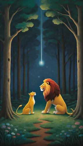 lions couple,forest king lion,the lion king,two lion,lionesses,she feeds the lion,lion with cub,lion father,lion king,lion children,lions,simba,forest animals,king of the jungle,children's fairy tale,male lions,animals hunting,woodland animals,boy and dog,monkey with cub,Art,Artistic Painting,Artistic Painting 02