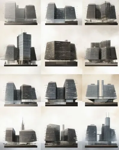 tower megalopolis section based on altered carbon,multiple views of different skyscrs in various pographs,city blocks,city buildings,superstructures,acconci,skyscrapers,megastructures,Conceptual Art,S