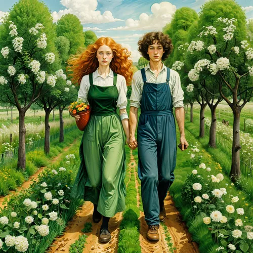 milkmaids,coriaria,gardeners,agropecuaria,primavera,orchardists