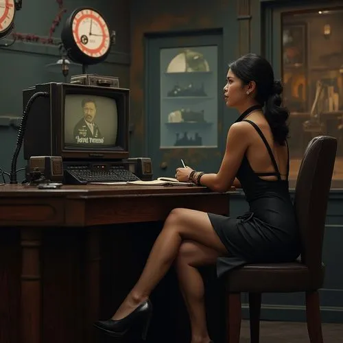 girl at the computer,secretarial,secretary,vettriano,jinglei,zorita,Photography,General,Realistic