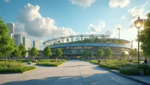 auraria,ballpark,ecotopia,arcology,baseball stadium,cryengine,renderings,oaksterdam,heartlands,streamwood,odaiba,citydev,urban park,render,3d rendering,futuristic landscape,imageworks,gameworld,autopia,crytek,Photography,General,Realistic