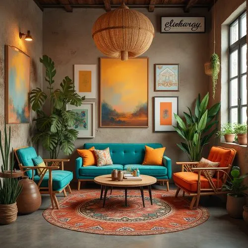 teal and orange,chaise lounge,anthropologie,interior decor,interior design,contemporary decor,mid century modern,bohemian art,modern decor,apartment lounge,interiors,interior decoration,turquoise leather,decor,sitting room,danish furniture,livingroom,furnishing,loft,midcentury,Photography,General,Realistic