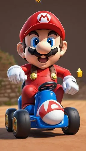 Super Mario word em uma Ferrari no game Mario kart,mario,super mario,toad,true toad,luigi,mario bros,petrol-bowser,kart racing,race driver,kachim,automobile racer,racing video game,super mario brother