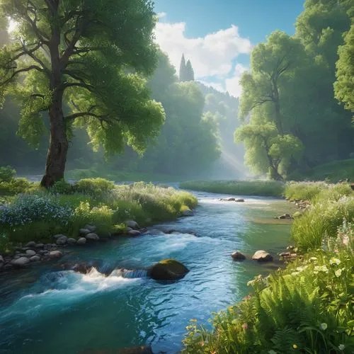 river landscape,mountain stream,nature background,nature wallpaper,riverclan,mountain spring,beautiful landscape,landscape background,clear stream,streamside,mountain river,gondolin,a river,aaaa,fantasy landscape,beauty scene,flowing creek,green trees with water,full hd wallpaper,verdant,Photography,General,Realistic