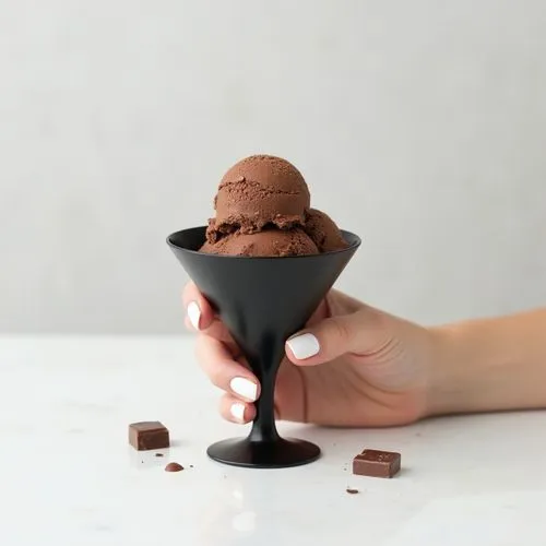 chocolate ice cream,chocolate mousse,soft ice cream cups,ételfotó,nonom style