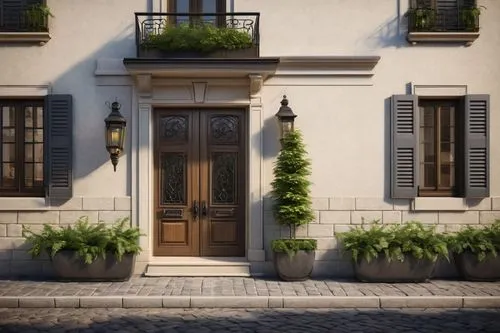 exterior decoration,houses clipart,wrought iron,townhouses,townhouse,3d rendering,old town house,inmobiliaria,french windows,townhome,frontages,doorsteps,wooden door,townhomes,garden door,architrave,townscapes,window with shutters,the threshold of the house,immobilier,Illustration,Paper based,Paper Based 26