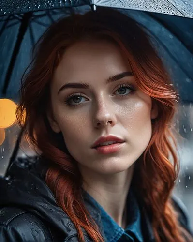 Ultra realistic person holding an umbrella under heavy rain， cinematic film still, shallow depth of field, vignette, highly detailed, high budget, bokeh, cinemascope, moody, epic, gorgeous, film grain