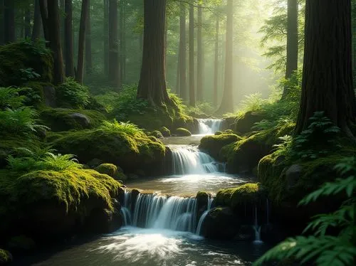 nature wallpaper,nature background,forest landscape,fairytale forest,green waterfall,green forest,mountain stream,germany forest,flowing water,forestland,forest background,fairy forest,holy forest,forest,mountain spring,forest glade,elven forest,flowing creek,natural scenery,forest of dreams