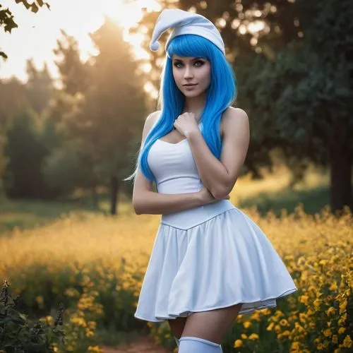 cosplay image,holly blue,blue enchantress,blue bonnet,blue and white,blue heart,cosplay,smurf,jasmine blue,lycia,tiber riven,winterblueher,blue mushroom,smurf figure,bylina,blue hair,anime girl,cosplayer,sailor,cyan