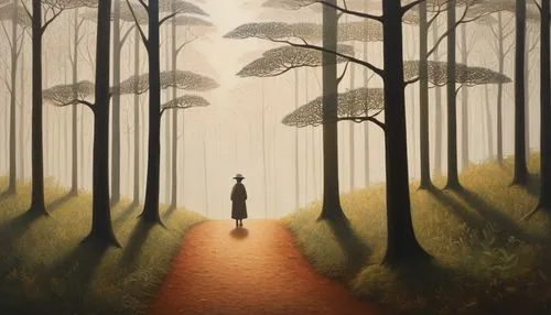 forest path,forest walk,pathway,forest road,the path,world digital painting,the mystical path,wander,wandering,the forest,forest background,forest man,the wanderer,forest of dreams,wanderer,walking man,girl walking away,stroll,digital painting,forest landscape,Art,Artistic Painting,Artistic Painting 25