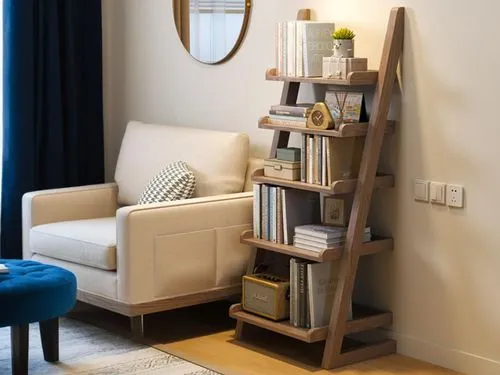 bookcase,bookcases,bookshelves,bookstand,wooden shelf,bookshelf,wooden ladder,shelving,contemporary decor,modern decor,shelves,nook,seating furniture,stack book binder,danish furniture,bedstead,newsta