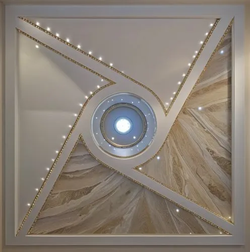 Gypsum decoration in the ceiling of a room with hidden LED lighting,an artistic looking ceiling with some lights around,ceiling light,ceiling lamp,velux,ceiling construction,ceiling lighting,wall ligh