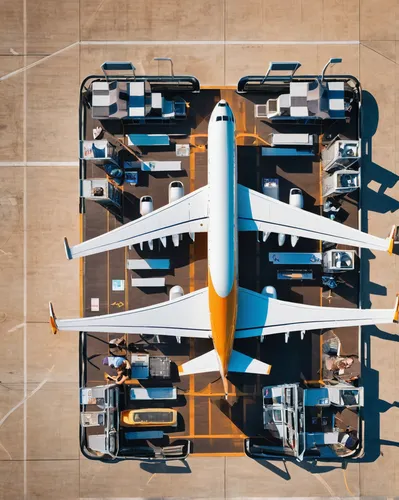 logistics drone,rows of planes,plane engine,wide-body aircraft,boeing 747,aircraft construction,toy airplane,overhead shot,narrow-body aircraft,air transportation,air transport,boeing 737 next generation,airbus a320 family,overhead view,mavic 2,aero plane,boeing 747-8,quadrocopter,boeing 777,cargo aircraft,Unique,Design,Knolling