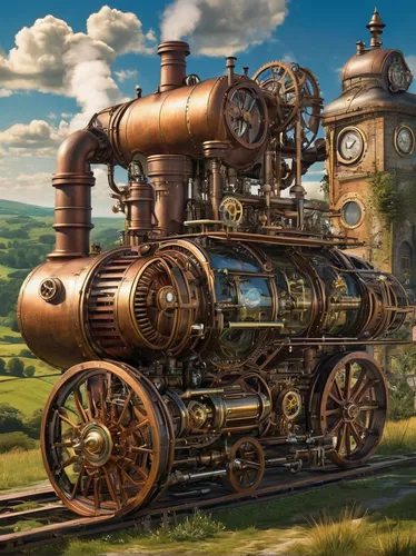 steam engine,steampunk,steam locomotives,steam locomotive,steam roller,steam power,steampunk gears,train engine,steam train,wooden train,merchant train,train wagon,steam special train,steam icon,steam machine,ghost locomotive,locomotive,full steam,steam,wind engine,Conceptual Art,Fantasy,Fantasy 25