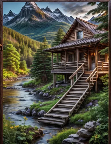 the cabin in the mountains,house in mountains,home landscape,house in the mountains,log cabin,summer cottage,log home,cottage,small cabin,house with lake,house in the forest,landscape background,lonel