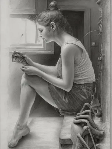 girl drawing,girl praying,girl studying,girl in the kitchen,charcoal drawing,girl sitting,woman playing,girl with bread-and-butter,pencil drawings,heatherley,relaxed young girl,chalk drawing,woman praying,girl with cereal bowl,young girl,charcoal pencil,girl with cloth,pencil drawing,photorealist,girl with a wheel,Art sketch,Art sketch,Ultra Realistic