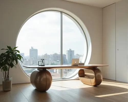 oticon,round window,contemporary decor,modern decor,modern room,daylighting,Photography,Documentary Photography,Documentary Photography 01