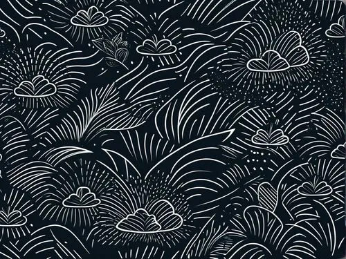 a black and white floral pattern with hearts on it,tropical floral background,seamless pattern,umbrella pattern,seamless pattern repeat,flamingo pattern,background pattern,Illustration,Black and White