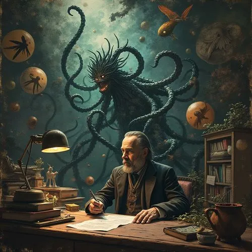 haeckel,lovecraftian,cthulhu,lovecraft,prospero,giamatti