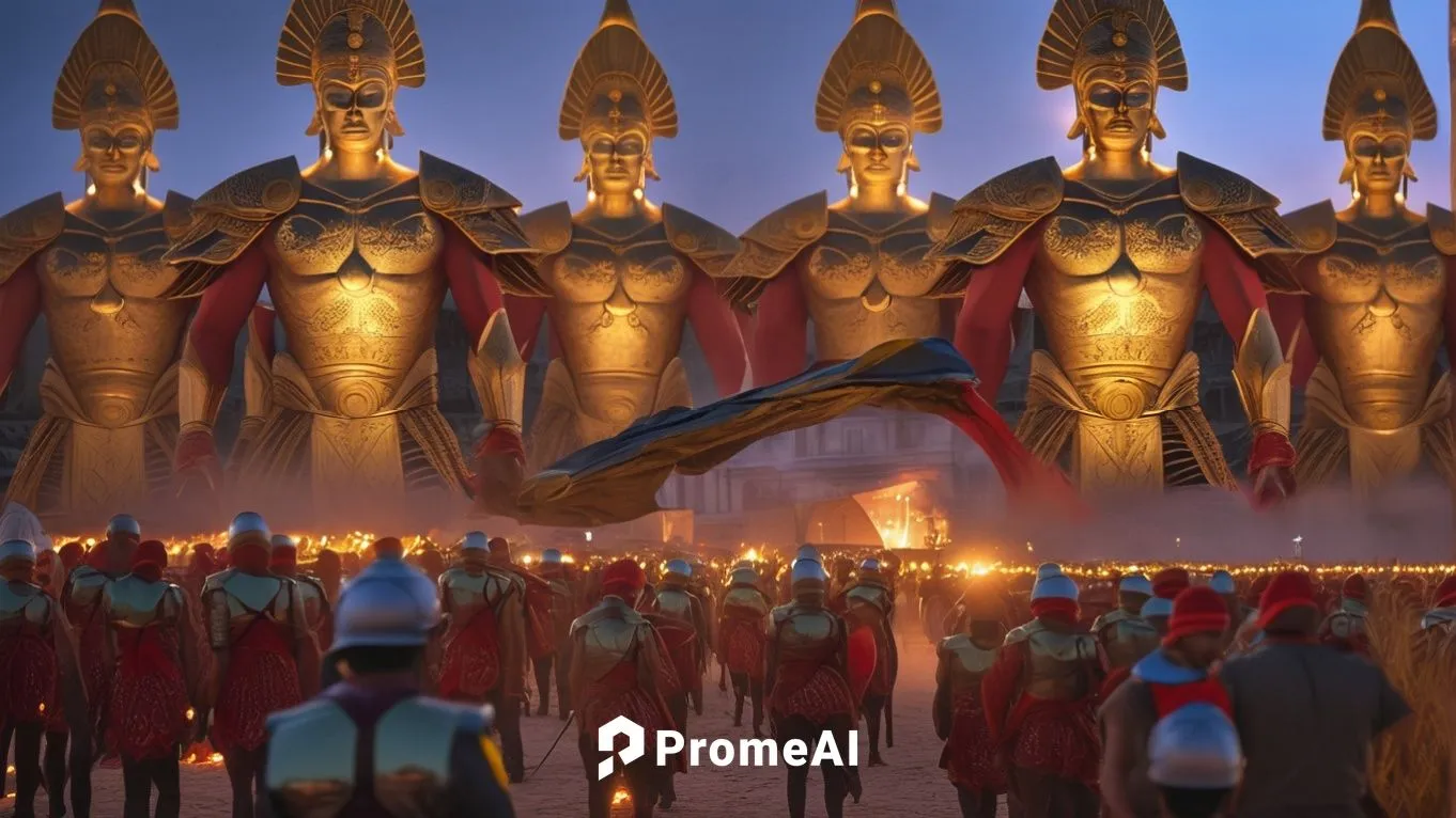 ancient parade,burning man,ramses ii,ramayana festival,parade,torch-bearer,winter festival,procession,elves flight,pillar of fire,ceremonial,shanghai disney,buddhist hell,forbidden palace,kingdom,fire