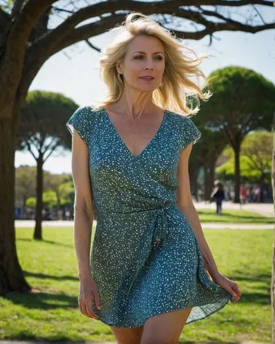 blue jasmine,woman walking,green dress,walk in a park,walking,bondi,rhonda rauzi,fisher island,turquoise wool,female runner,female model,blonde woman,in green,promenade,menswear for women,cocktail dress,tamra,in the park,day dress,parque estoril,Illustration,Vector,Vector 02