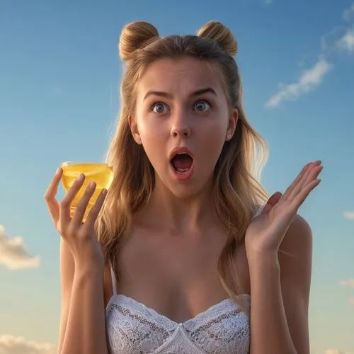 woman eating apple,girl with bread-and-butter,woman with ice-cream,woman holding pie,lemon background,padano,Photography,General,Realistic