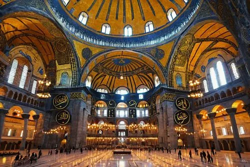 hagia sofia,ayasofya,basilides,blue mosque,the basilica,basilique,st mark's basilica,hagia sophia mosque,basilica,basilius,sultan ahmed mosque,dome,interior view,greek orthodox,main organ,byzantine museum,sultan ahmet mosque,the cathedral,royal interior,basilica of saint peter,Illustration,Abstract Fantasy,Abstract Fantasy 14