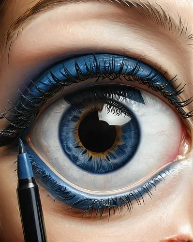 photorealist,women's eyes,eyes makeup,peacock eye,the blue eye,hyperrealism,Art,Classical Oil Painting,Classical Oil Painting 10