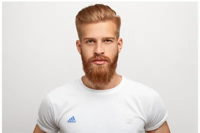 photoshop creativity,male model,felix,bearded,beard,advertising clothes,photoshop manipulation,swedish german,handlebar,adidas,růže,image manipulation,empty advert copyspce,on a transparent background