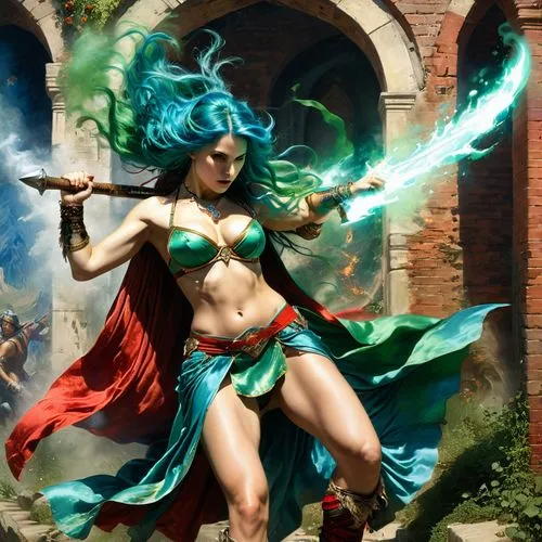 amazona,fantasy woman,female warrior,the enchantress,amazons,krietor,Conceptual Art,Fantasy,Fantasy 05