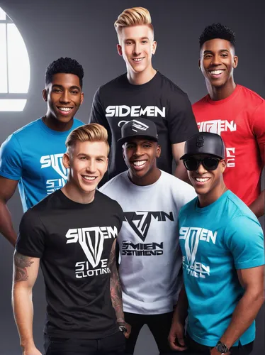 Create a fun and energetic promotional tagline for Sidemen clothing!,sience fiction,vein,trident,t-shirts,strength athletics,fitness and figure competition,men's wear,t shirts,active shirt,the seven d